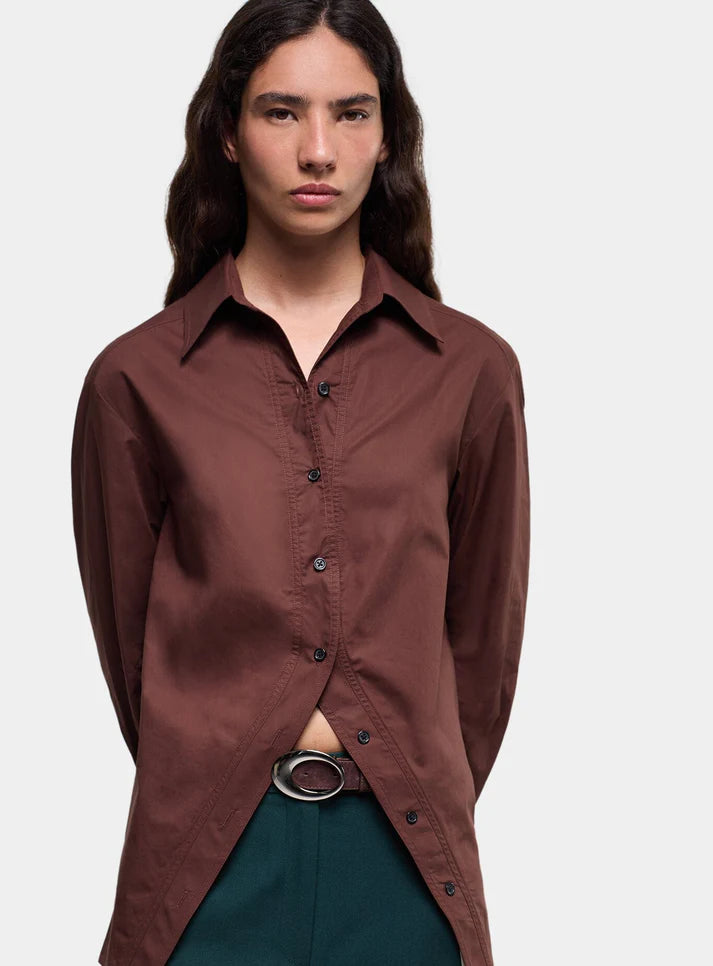 Elysian Collective Laagam No Boyfriend Shirt Brown