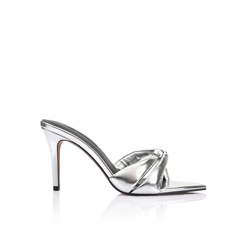 Elysian Collective Lana Wilkinson Mae Mule Silver Metallic