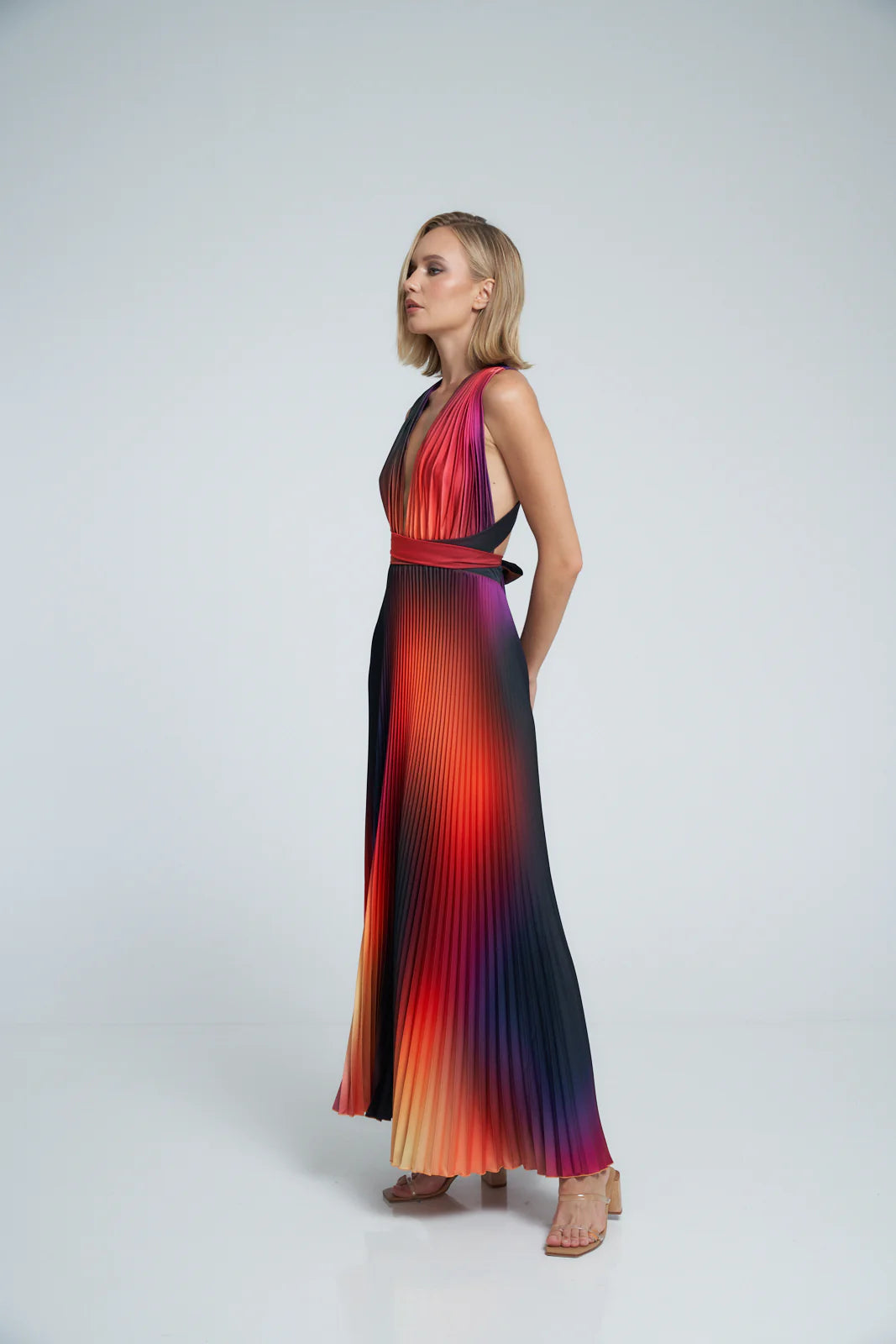 L'IDÉE WOMAN - MODERNISTE FULL LENGTH GOWN (FIRE)