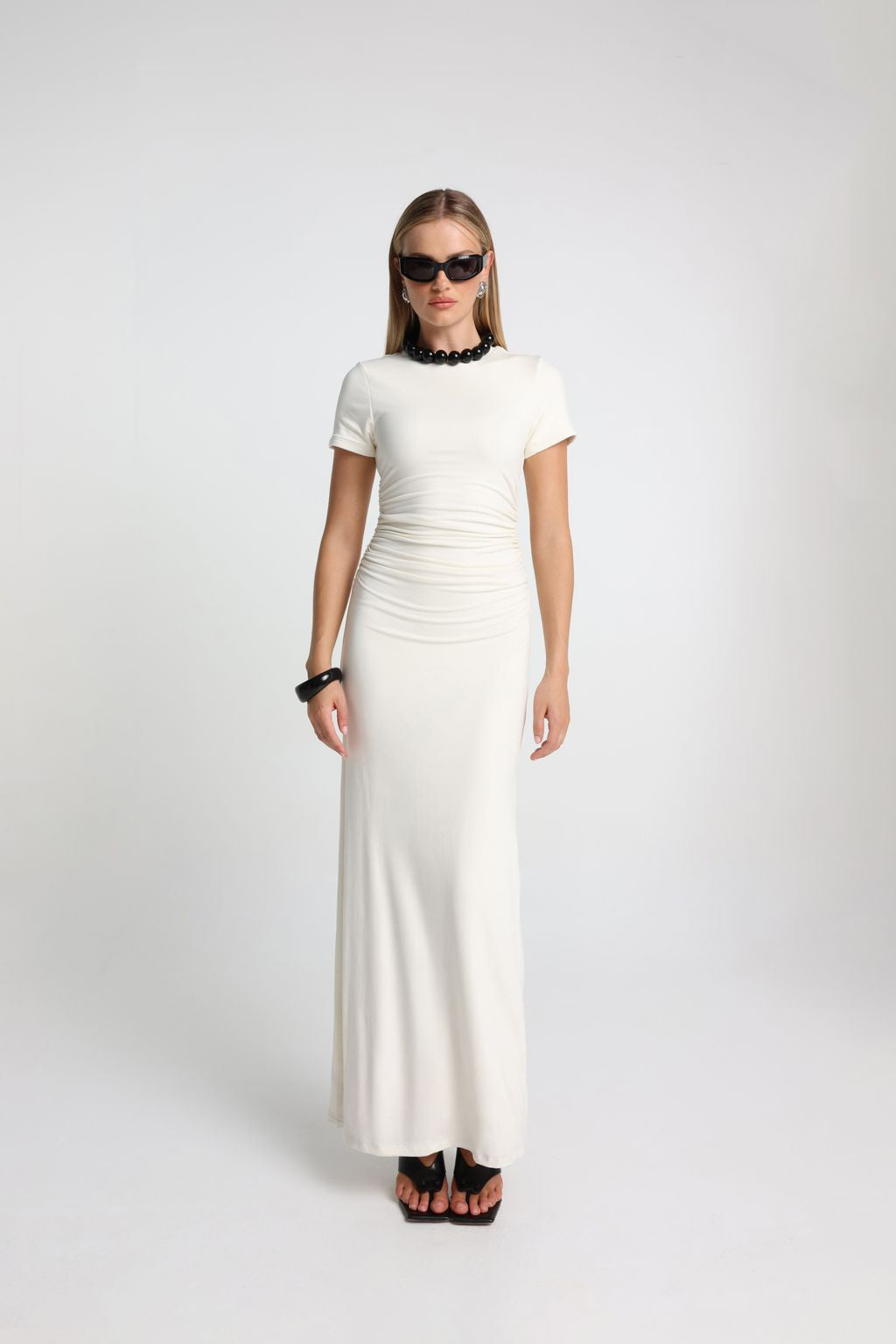 Elysian Collective Maddison The Label Palmer Maxi Dress Milk