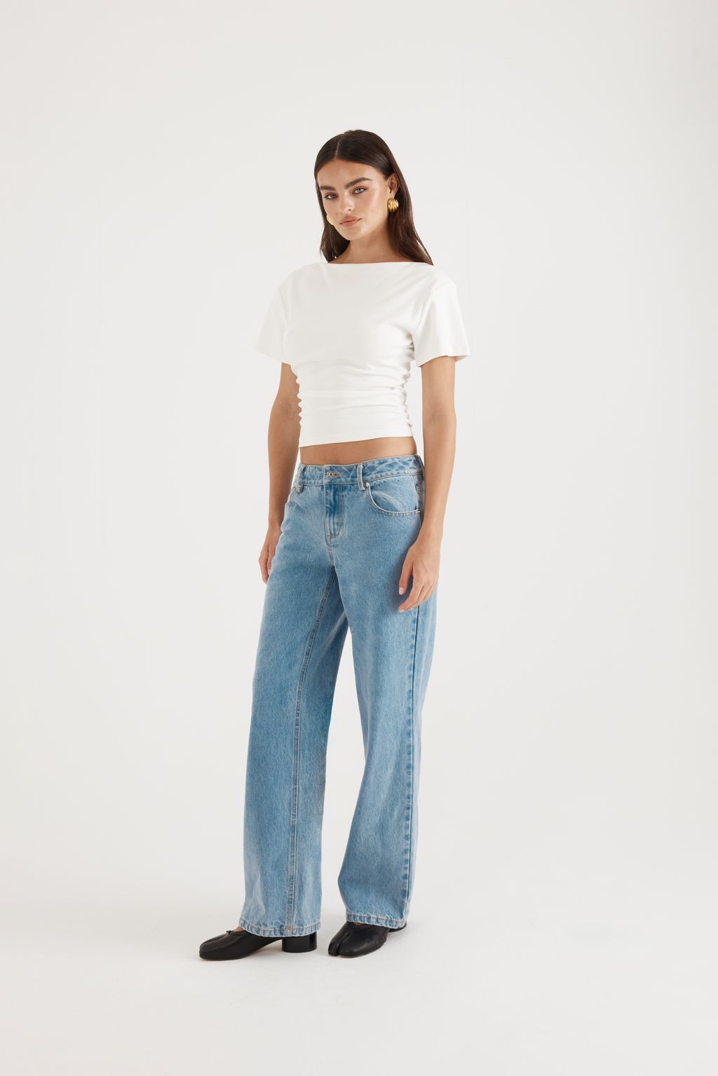 Elysian Collective Madison The Label Oxford Top White