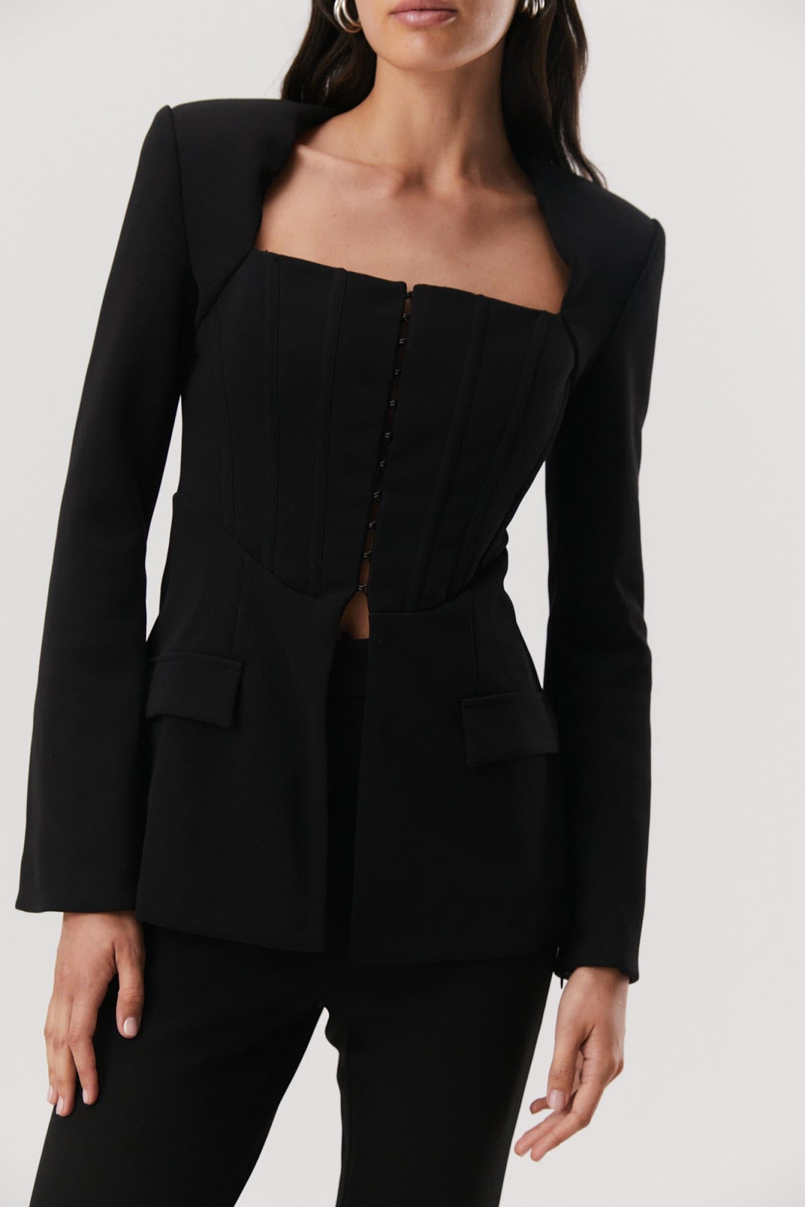 Elysian Collective Misha Abeni Structured Blazer Black