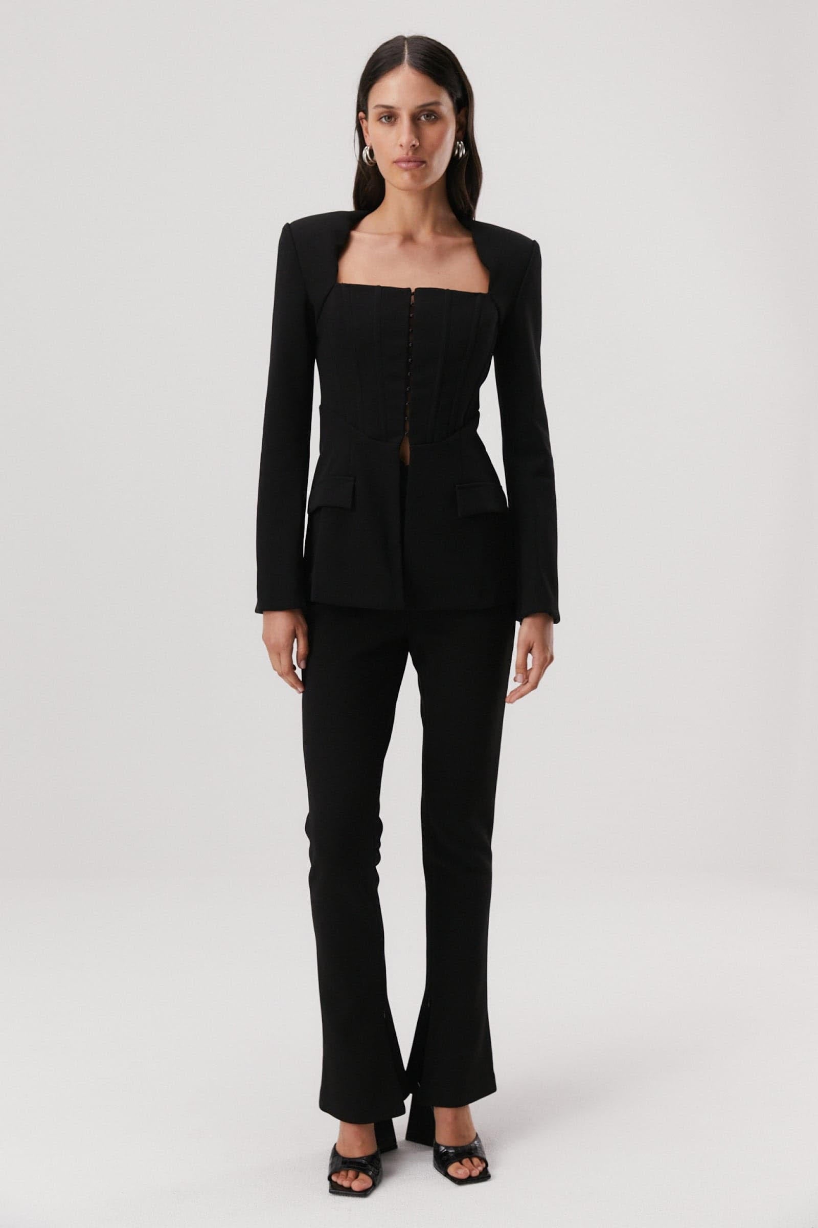 Elysian Collective Misha Abeni Structured Blazer Black