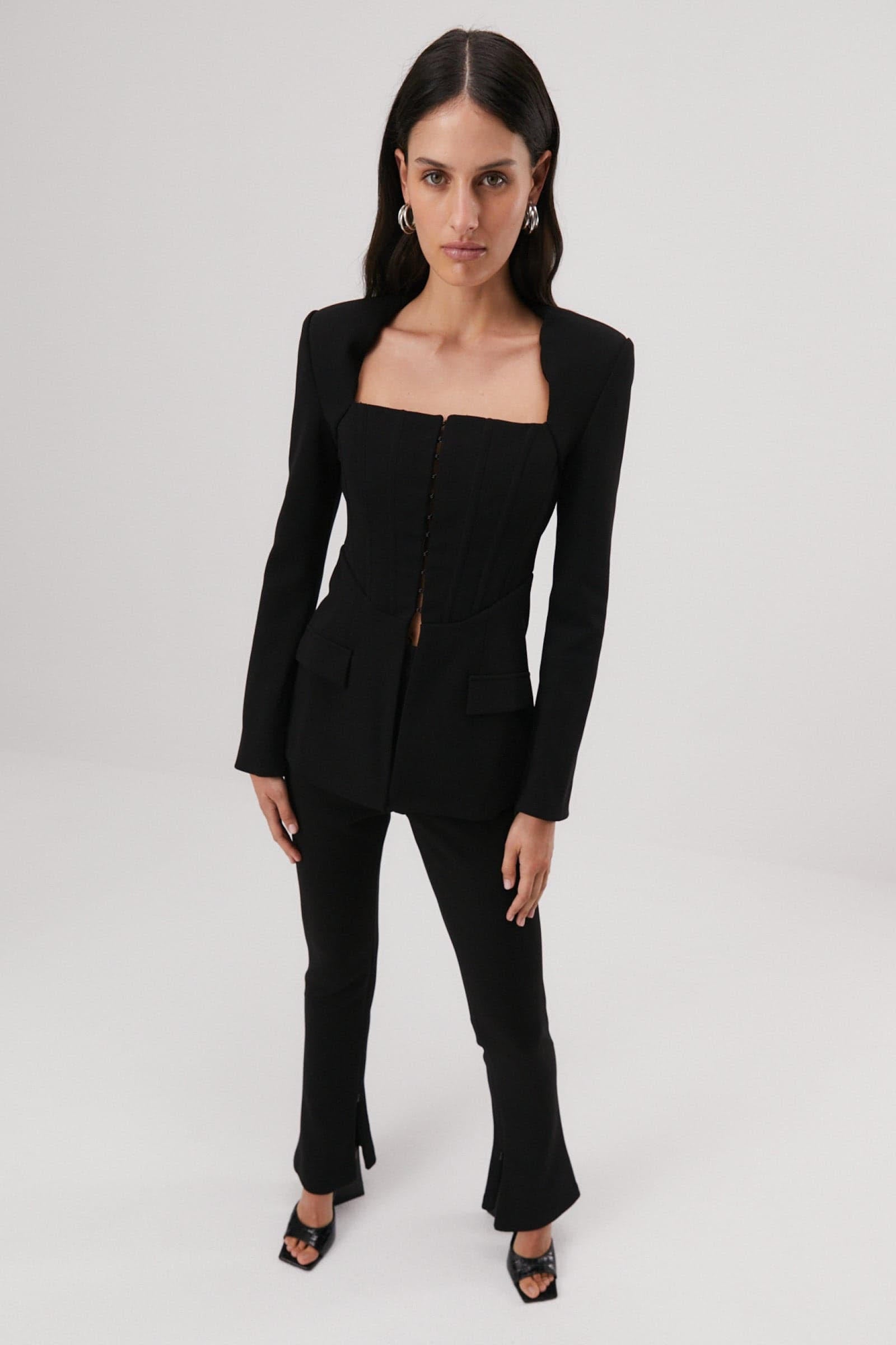 Elysian Collective Misha Abeni Structured Blazer Black