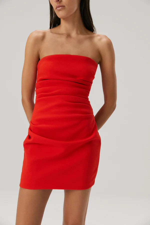 Elysian Collective Misha Alston Mini Dress Flame Red