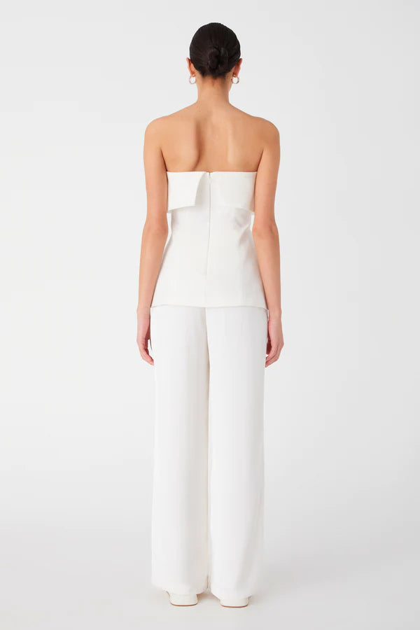 Elysian Collective Misha Amar Strapless Top Ivory