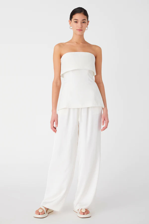 Elysian Collective Misha Amar Strapless Top Ivory