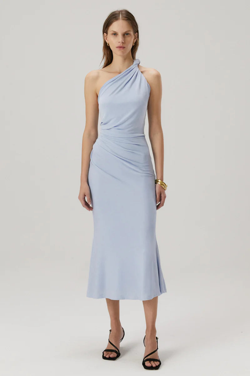 Elysian Collective Misha Dune Midi Dress Sky Blue