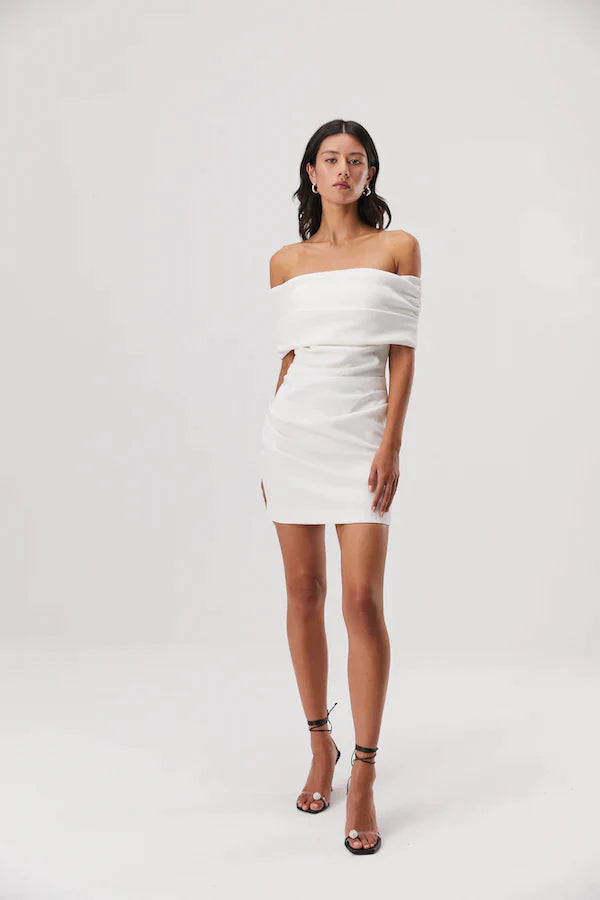 Elysian Collective Misha Jewel Mini Dress Ivory