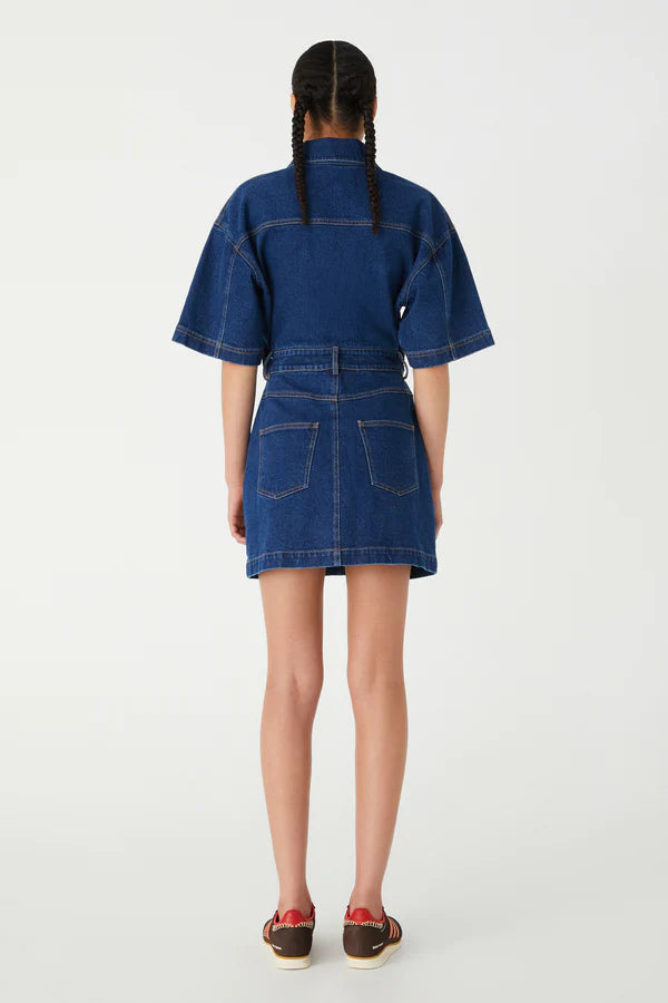 MISHA URBAN - ROCCO DENIM MINI DRESS (FRENCH INDIGO)