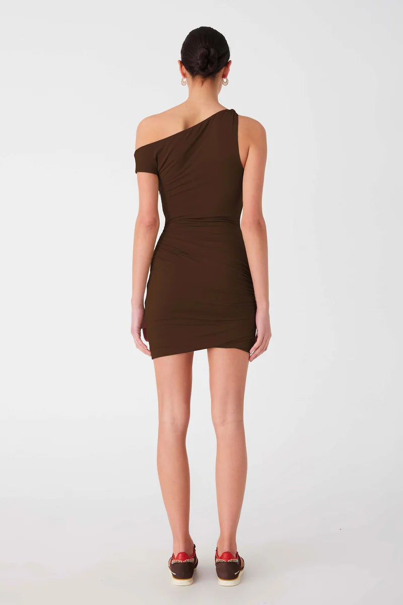 Elysian Collective Misha Tarine Dress Chocolate