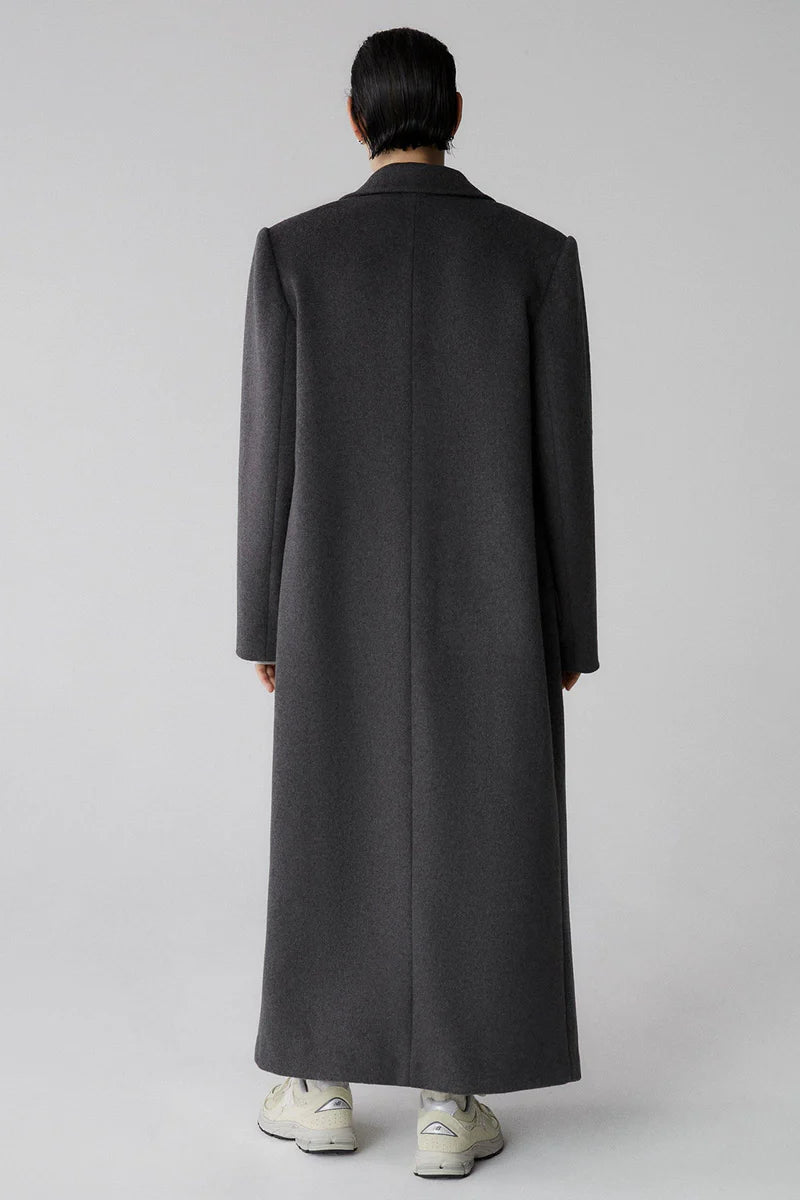 Elysian Collective Misha Urban Dabney Oversized Coat Charcoal