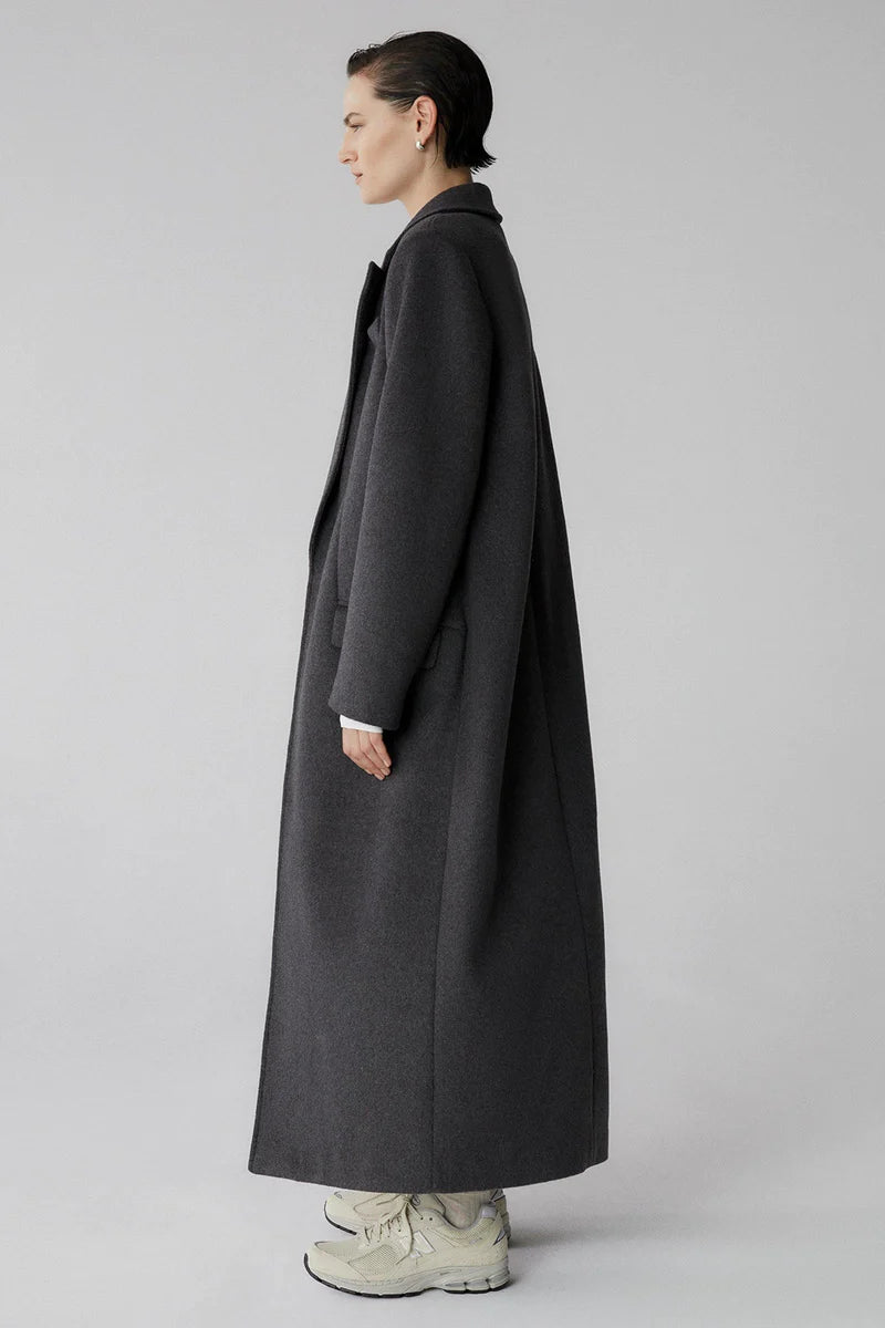 Elysian Collective Misha Urban Dabney Oversized Coat Charcoal