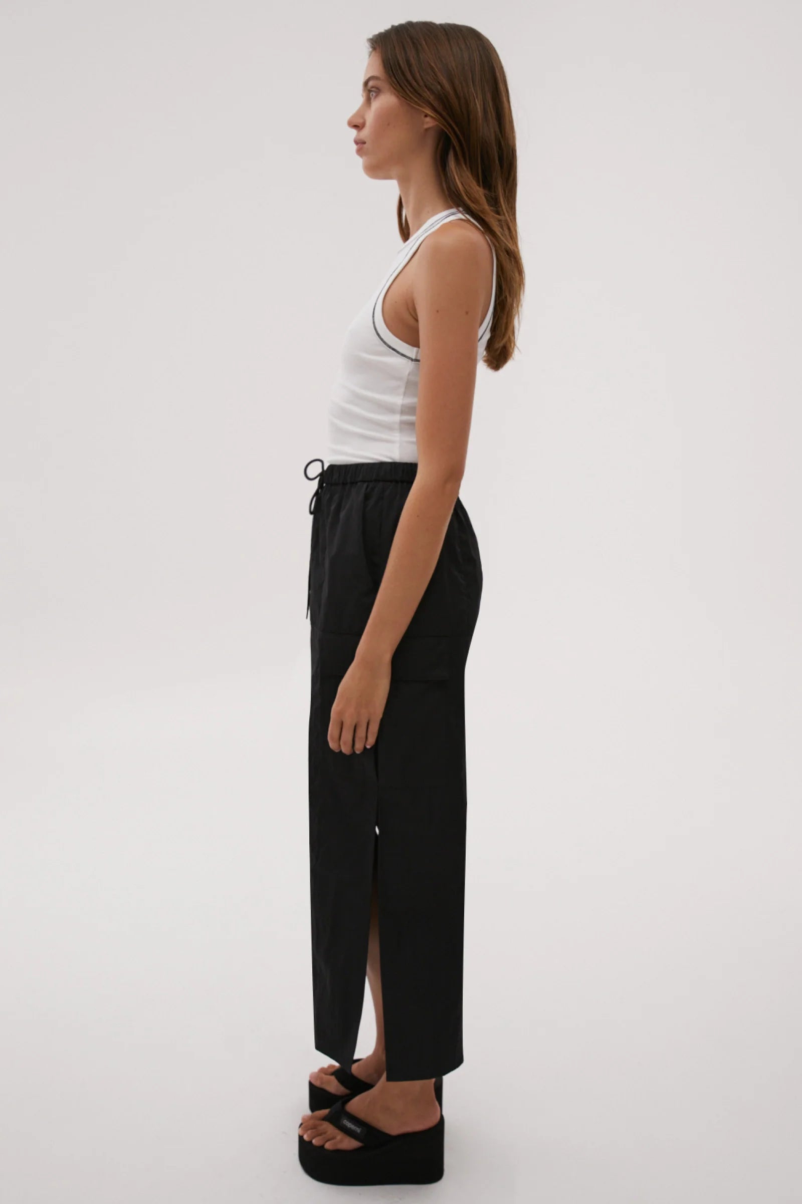 Elysian Collective Misha Urban Jalen Midi Skirt Black