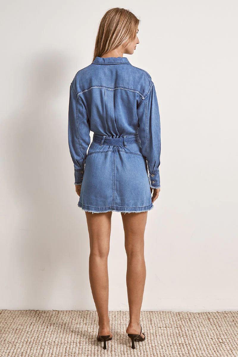 Elysian Collective Mon Renn Odyssey Mini Dress Denim