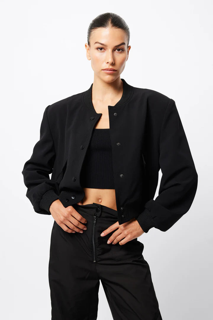 Elysian Collective Mossman Courtside Bomber Black