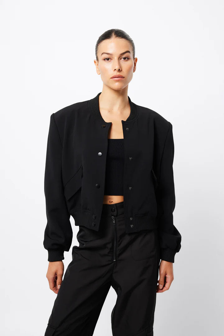 Elysian Collective Mossman Courtside Bomber Black