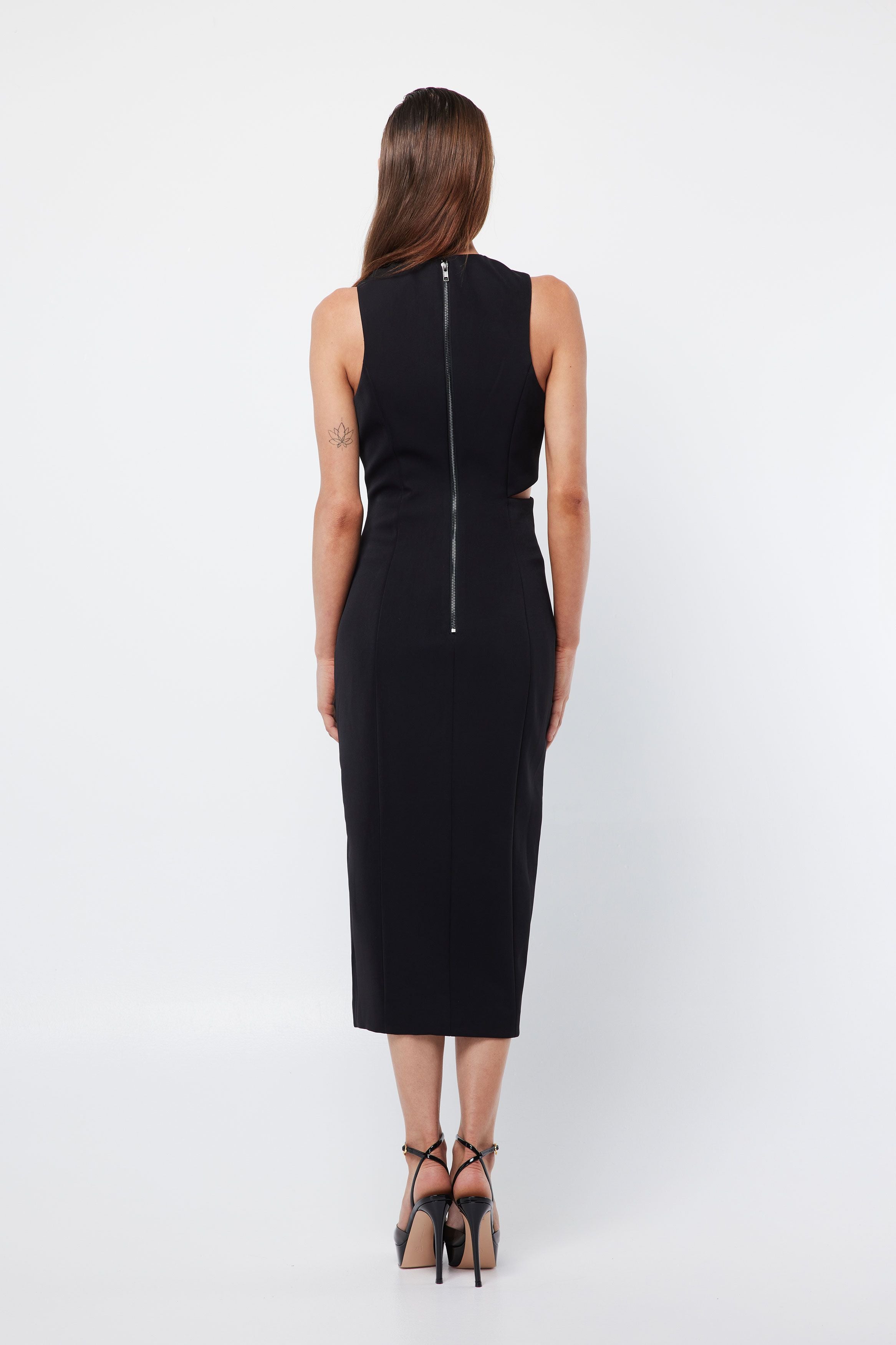 MOSSMAN - The Embrace Midi Dress (Black) FINAL SALE