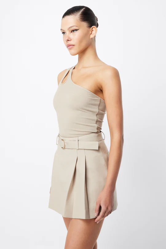 Elysian Collective Mossman Fable Mini Skirt Beige