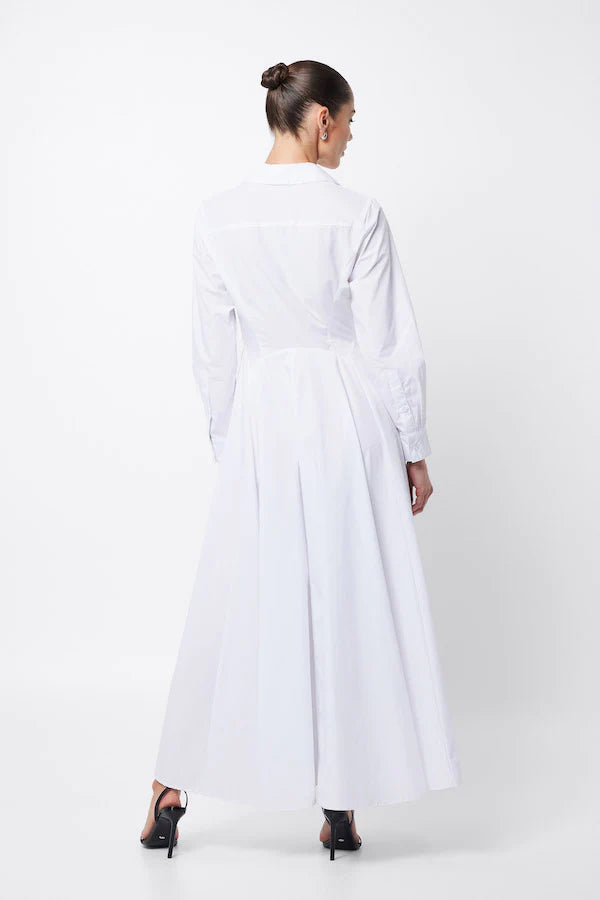 Elysian Collective Mossman Fixation Maxi Shirt Dress White