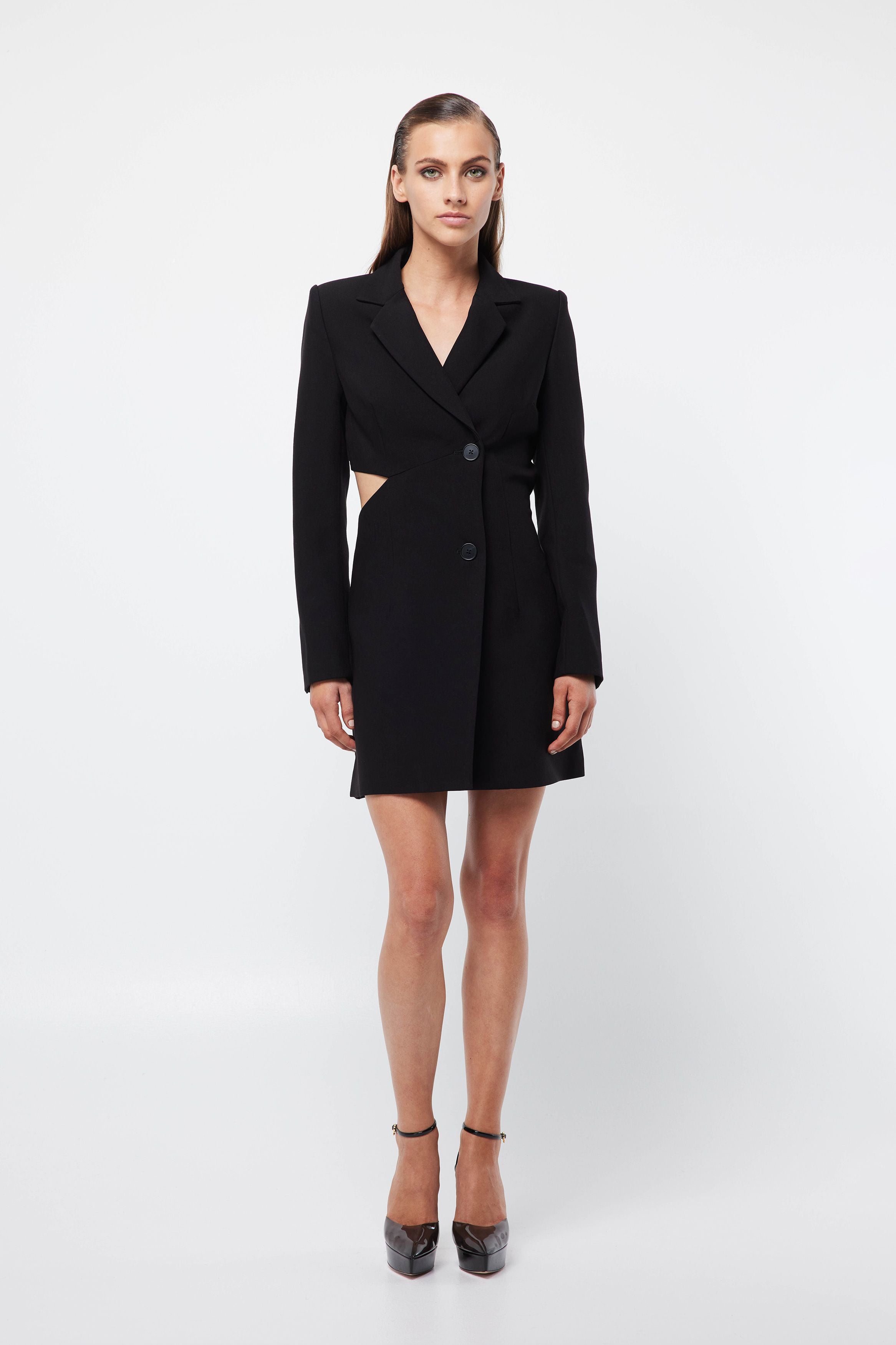 Elysian Collective Mossman Meet Again Blazer Dress Black