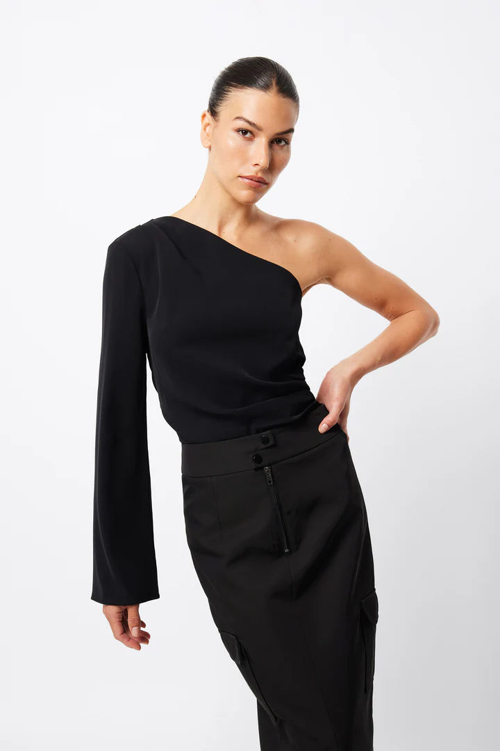 Elysian Collective  Mossman Novel Top Black