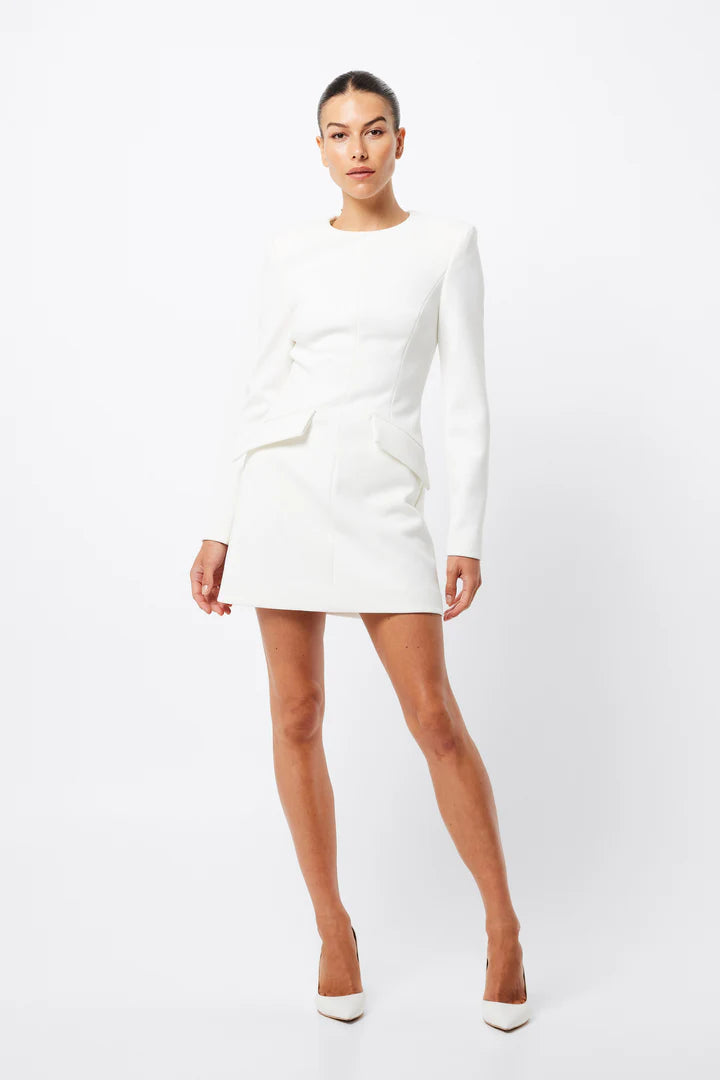 Elysian Collective Mossman Parallel Mini Dress White