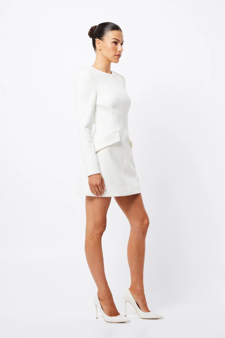 Elysian Collective Mossman Parallel Mini Dress White