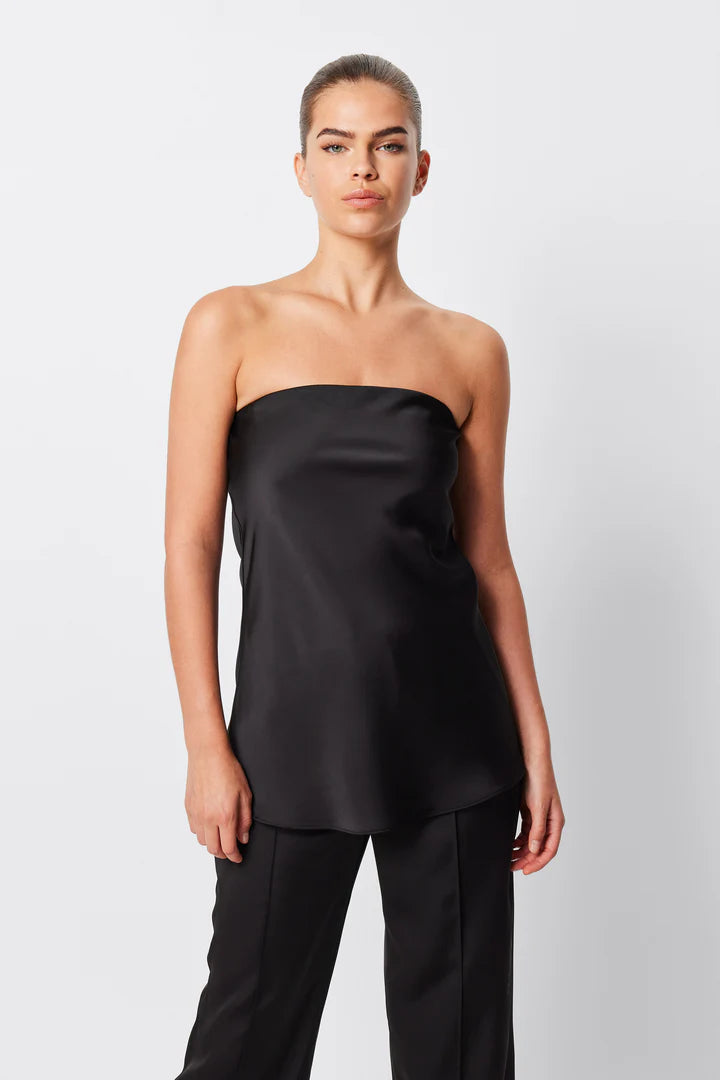 Elysian Collective Mossman Toulouse Strapless Top Black