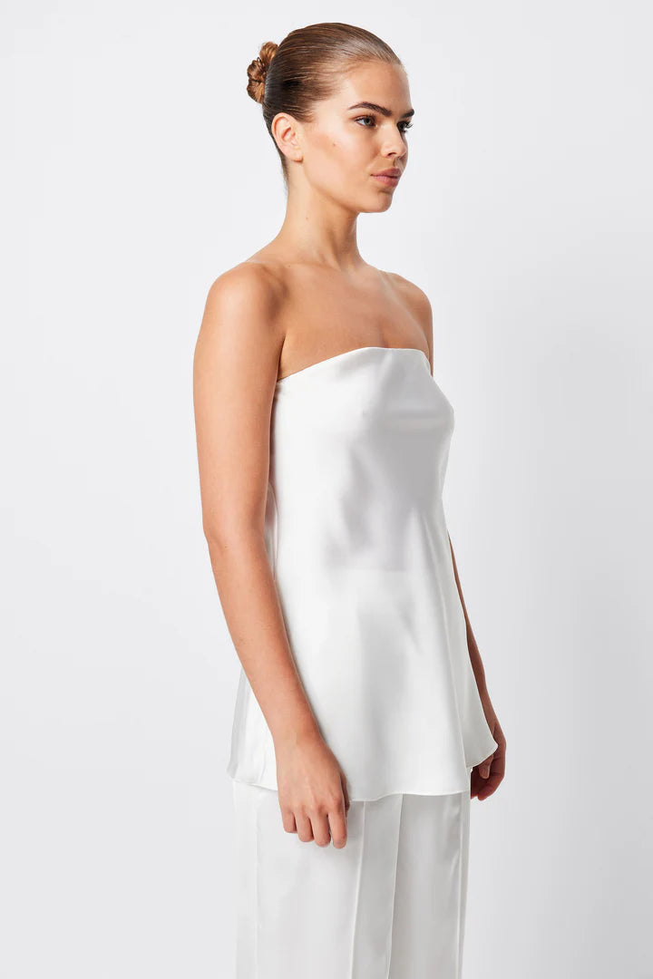 Elysian Collective Mossman Toulouse Strapless Top White