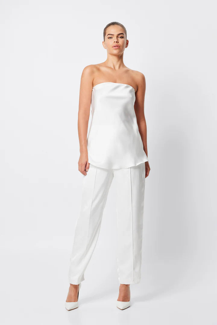 Elysian Collective Mossman Toulouse Strapless Top White