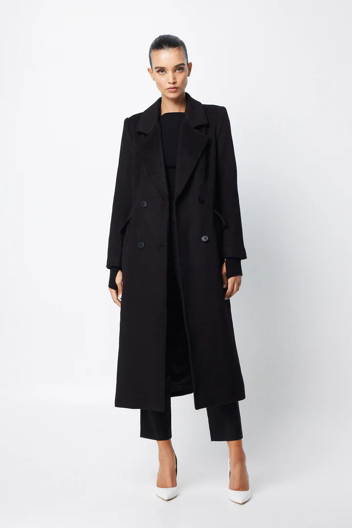 Elysian Collective Mossman Trafalgar Coat Black