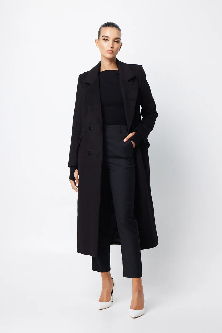 Elysian Collective Mossman Trafalgar Coat Black