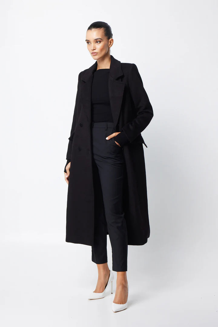 Elysian Collective Mossman Trafalgar Coat Black