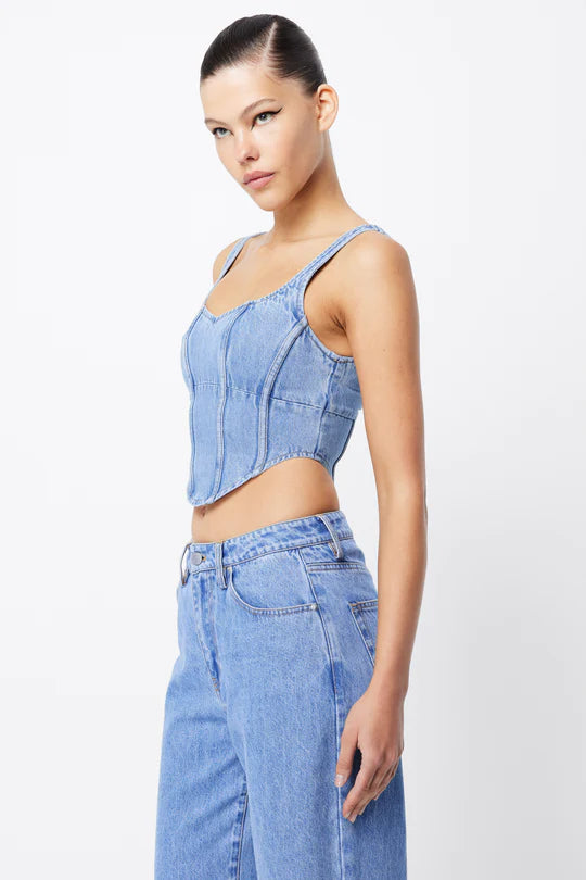 Elysian Collective Mossman Vacant Corset Denim