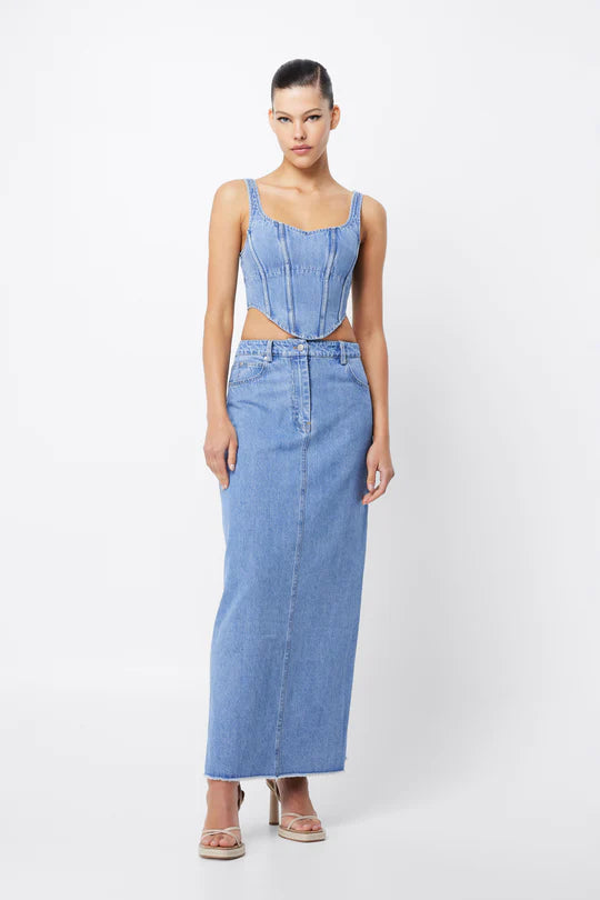 Elysian Collective Mossman Vacant Maxi Skirt Denim