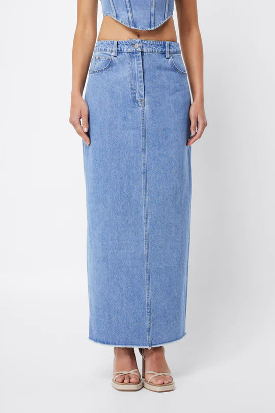 Elysian Collective Mossman Vacant Maxi Skirt Denim