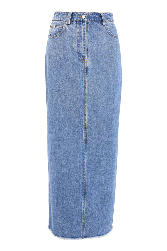 Elysian Collective Mossman Vacant Maxi Skirt Denim