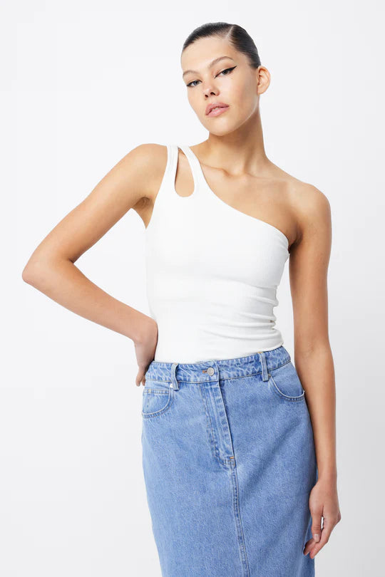 Elysian Collective Mossman Vice Tank Top White