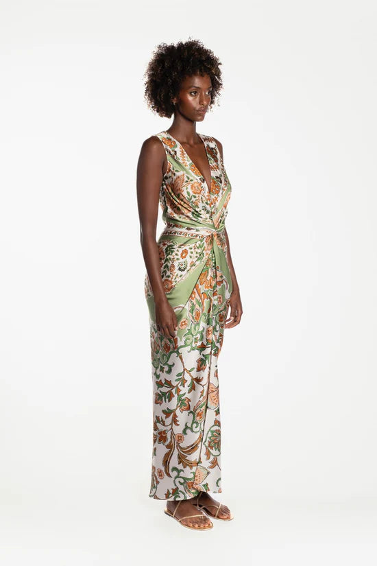 Elysian Collective One Fell Swoop Gaia Maxi Dress Romani Print