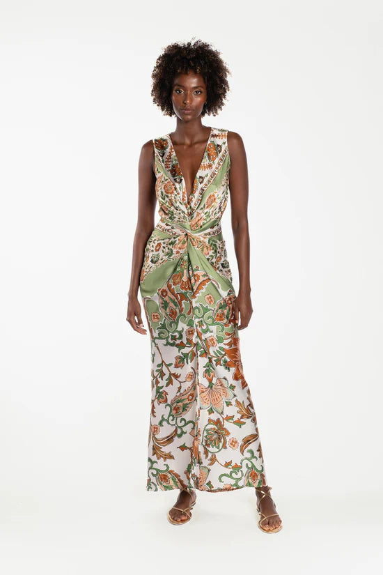 Elysian Collective One Fell Swoop Gaia Maxi Dress Romani Print