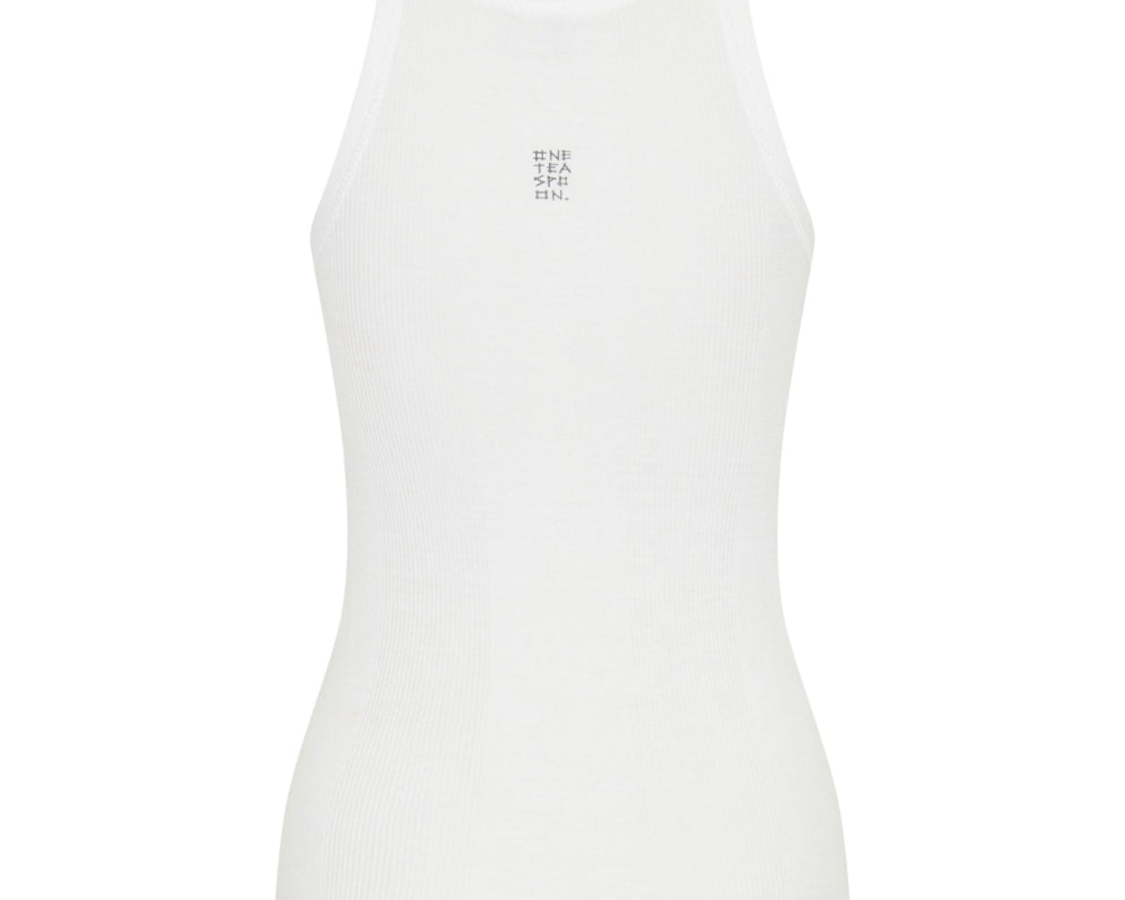 Elysian Collective One Teaspoon Logo Bower Bird Ribbed Singlet White