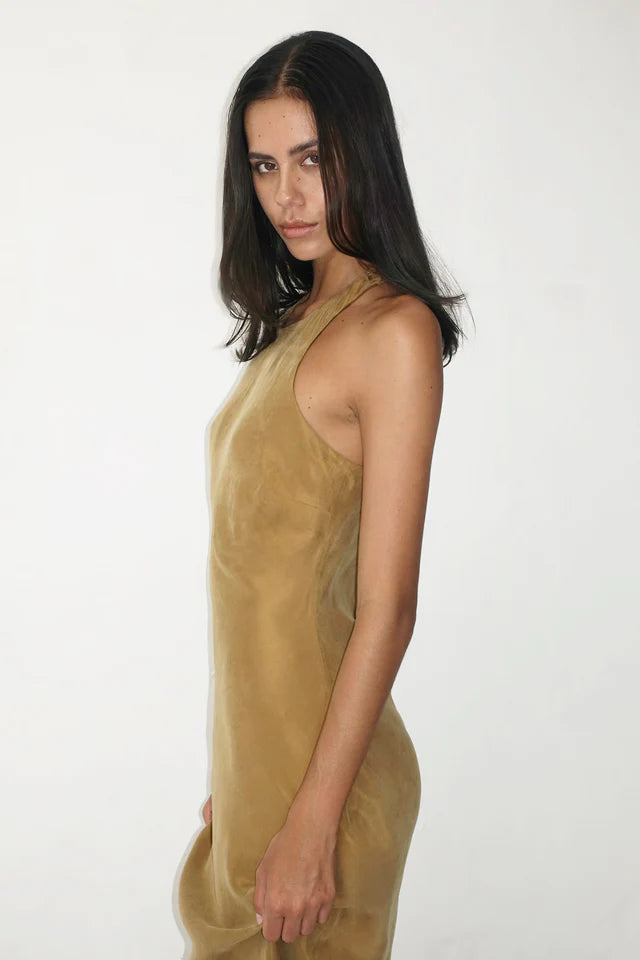 Elysian Collective Ownley Sienna Slip Dress Caramel