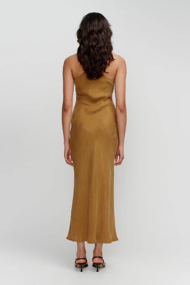 Elysian Collective Ownley Sienna Slip Dress Caramel