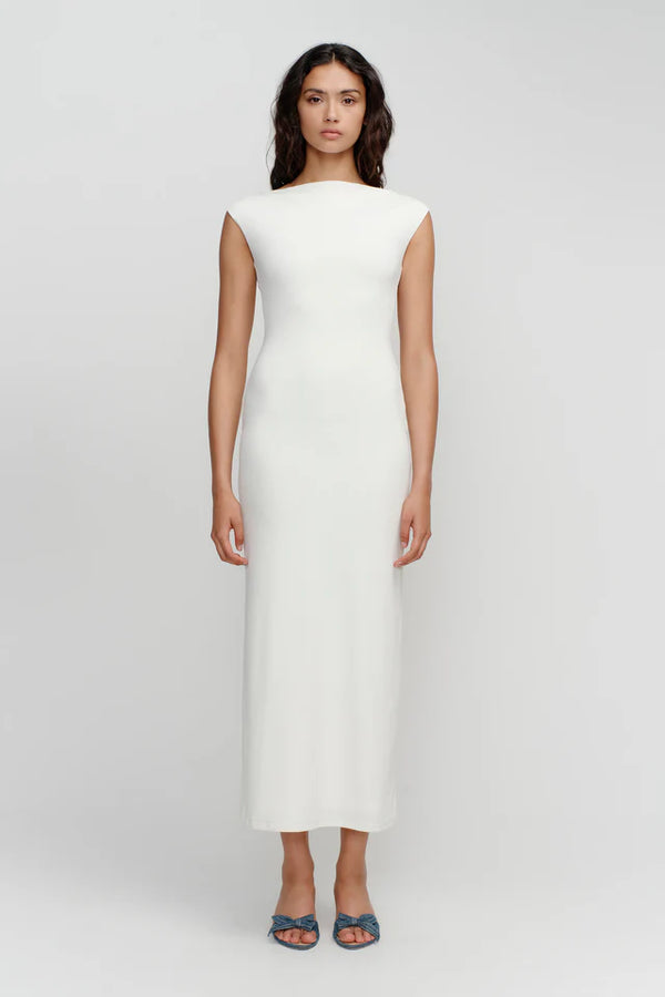 Elysian Collective Ownely Zulu Midi Dress Ivory