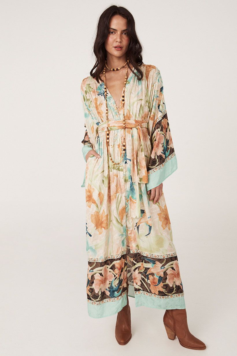 Elysian Collective Spell And The Gypsy Collective Painter's Garden Gown Seafoam