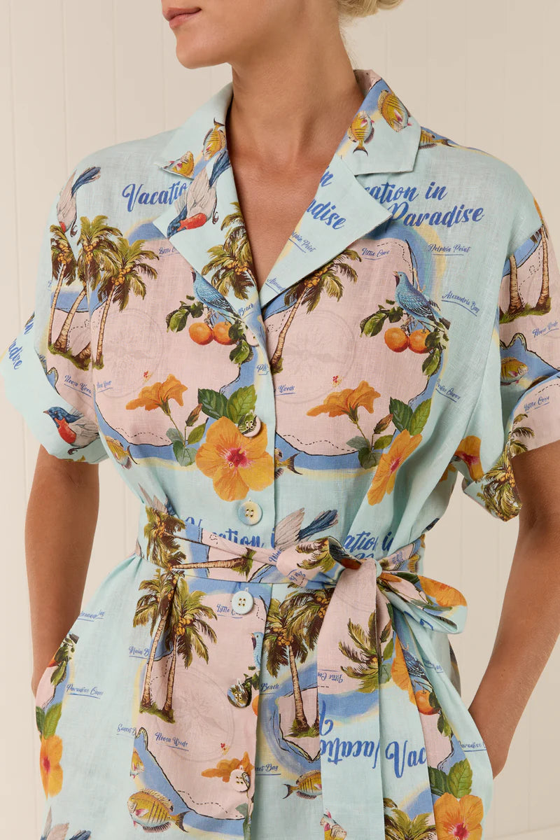 Elysian Collective Palm Noosa Rey Dress Palm Paradise