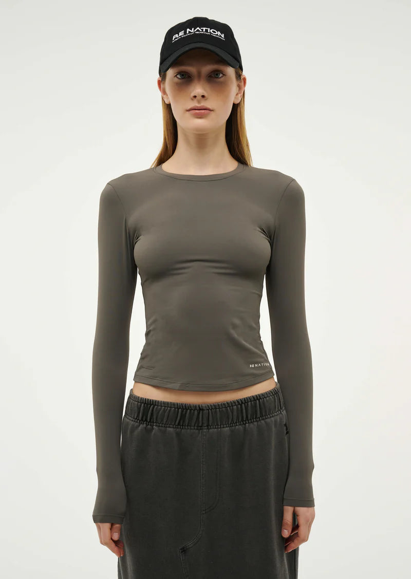 Elysian Collective PE Nation Long Sleeve Top Gunmetal