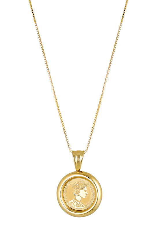 Elysian Collective Porter Jewellery Coin Necklace Gold