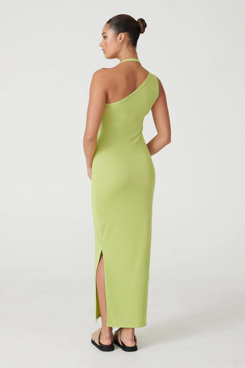Elysian Collective Raef The Label Alden Midi Dress Green Fig